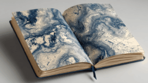 教室の黒板に重なるフレームワークと等高線のスケッチ