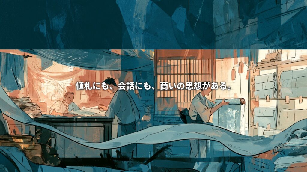 値札にも、会話にも、商いの思想がある。