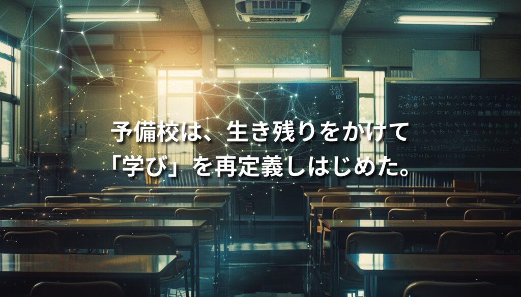 少子化時代に事業転換を進める予備校と、学びの再定義を象徴する教室のビジュアル